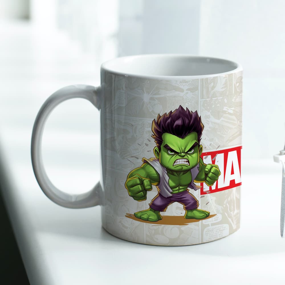 mug, printed mug, مج مطبوع, Hulk, marvel 