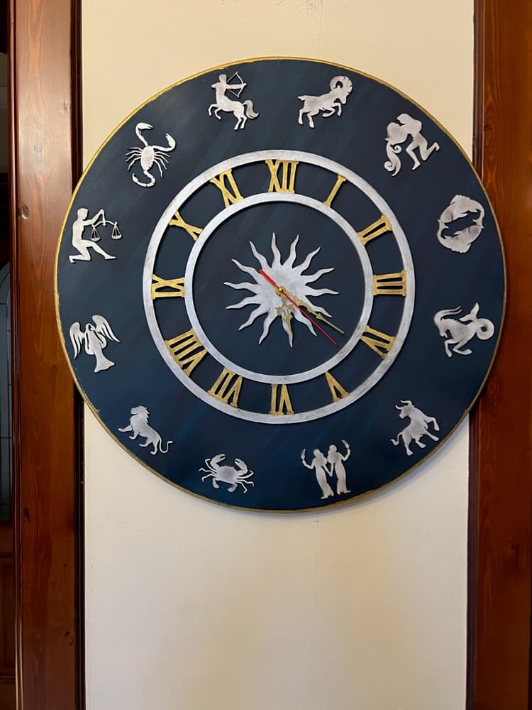 Zodiac wall clock