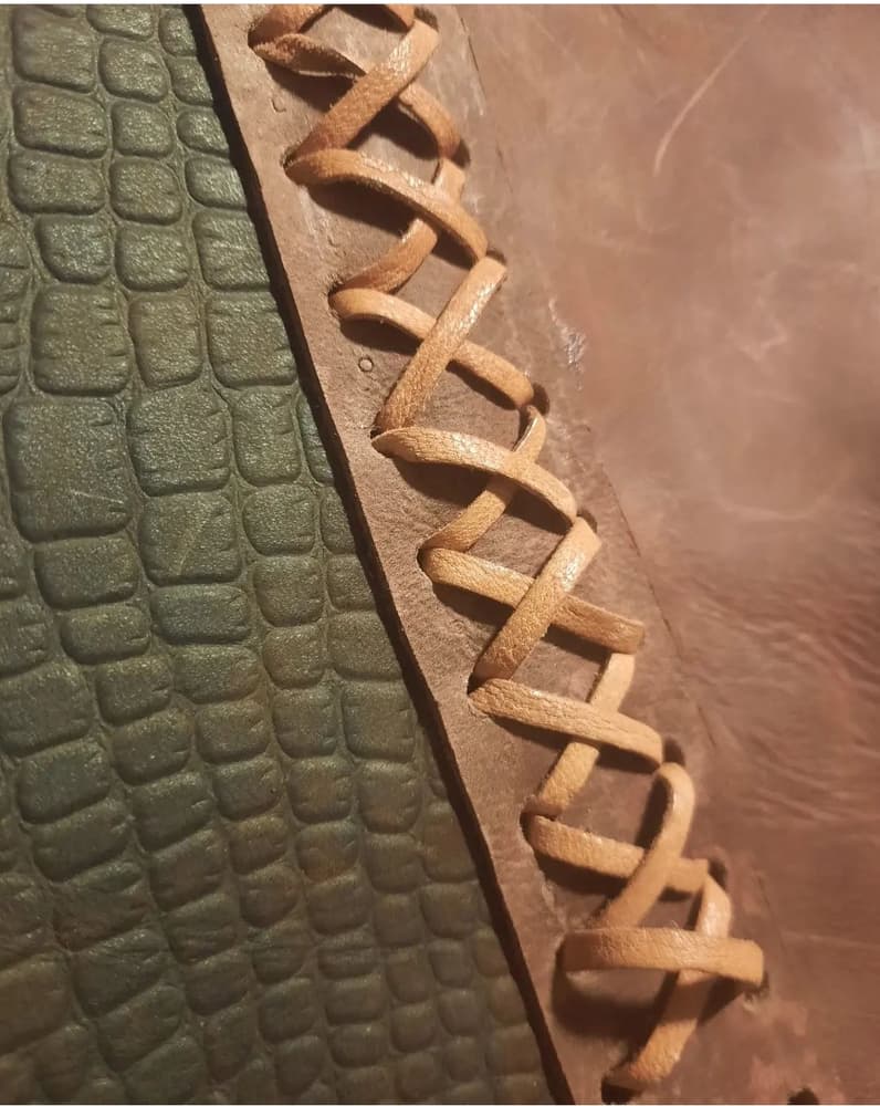 Crocodile Stamped leather tote bag 