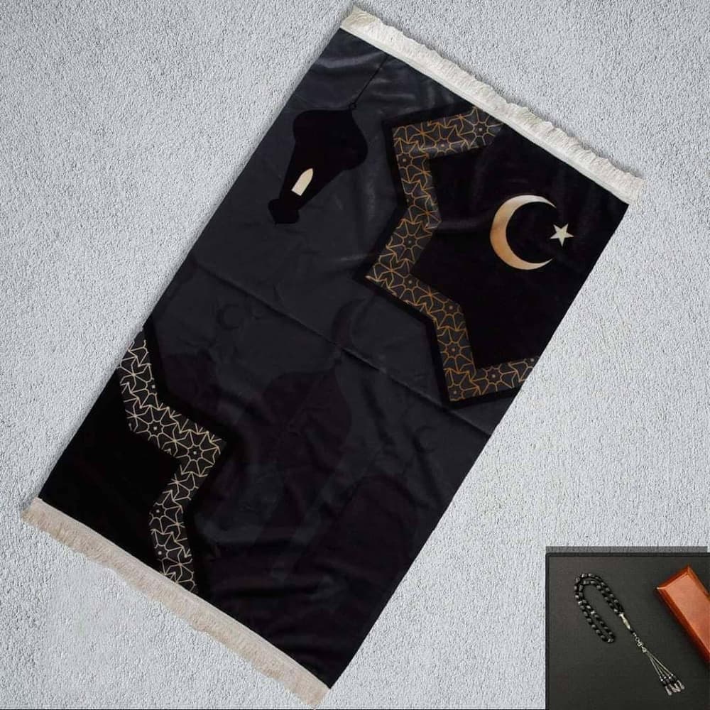 ramadan rug (black &amp; gray)