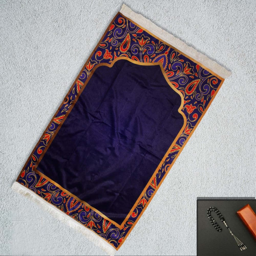 ramadan rug (purple &amp; gold)