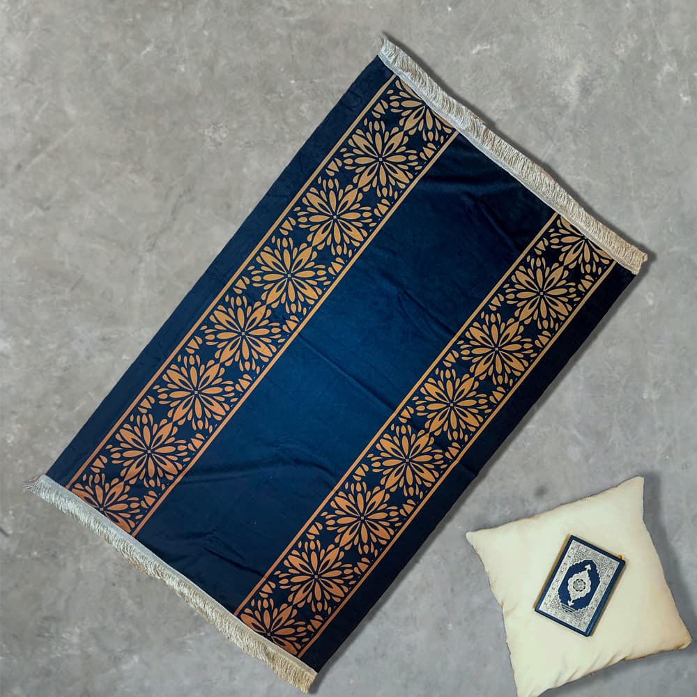 Prayer rug (gold&amp;dark blue)