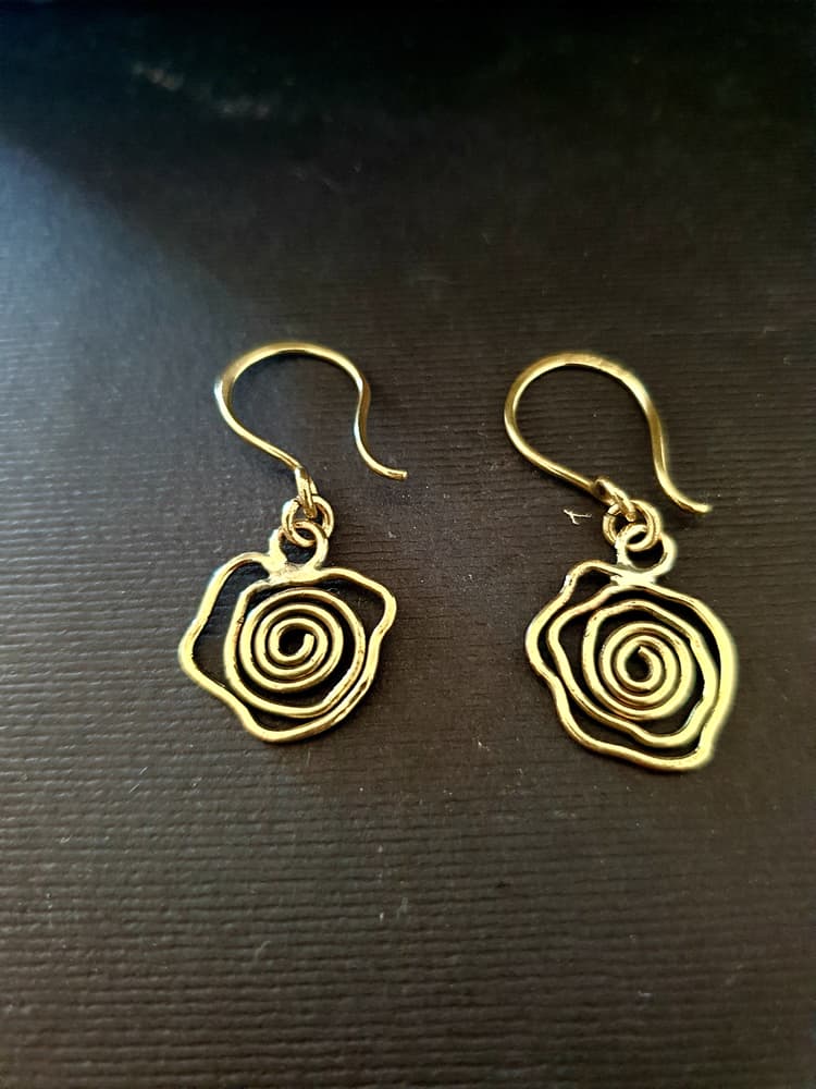 Copper wire earring