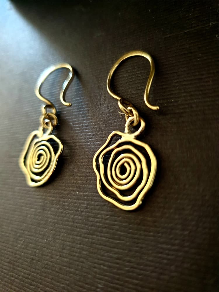 Copper wire earring