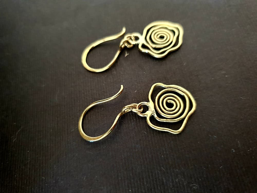Copper wire earring - 3