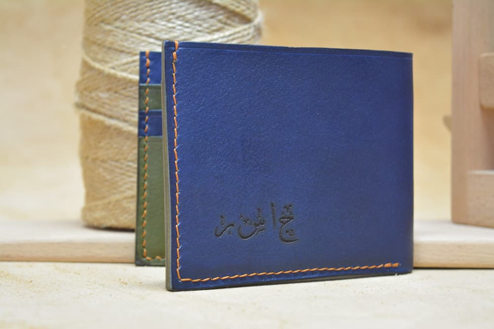Hand-made Wallet made of real leather.
