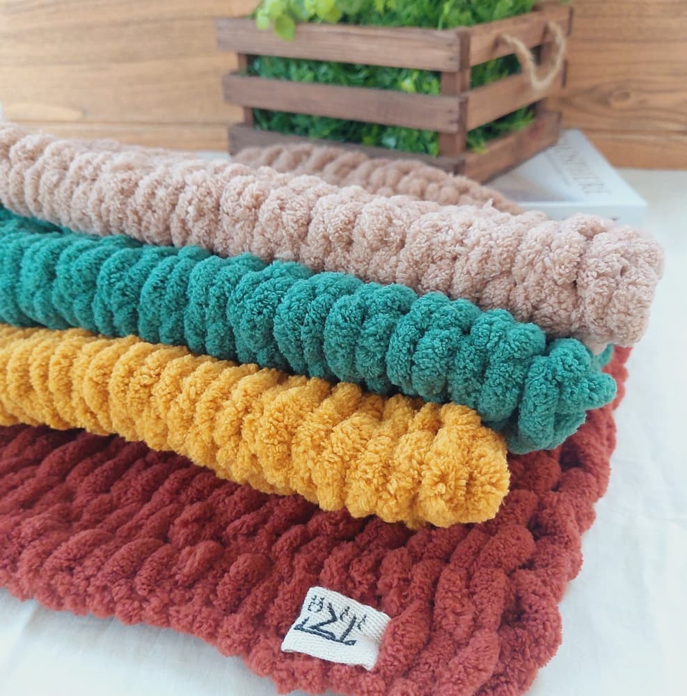 Puffy blanket crochet 
