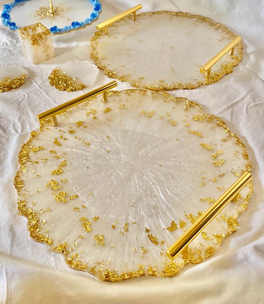 Resin Handmade Circle Tray (30 cm)