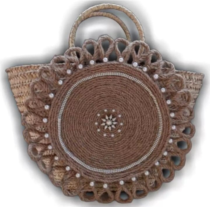 Khoos bag with pearl round design 45cm*55cm 