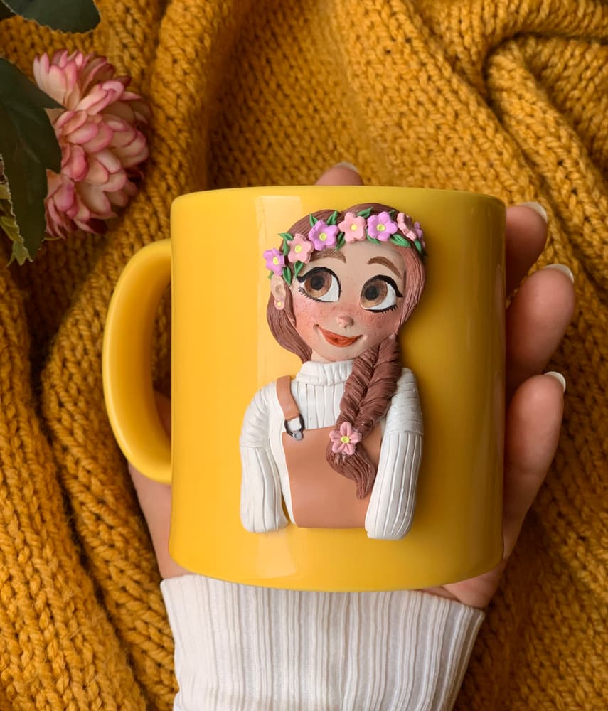 Winter girl mug