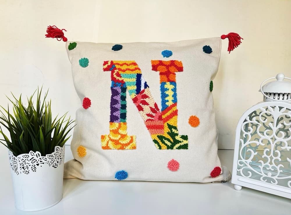 Pillow with a Letter
