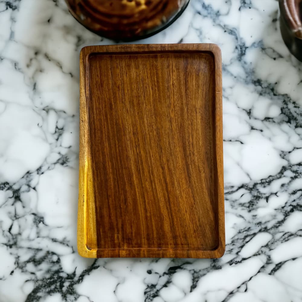 wooden rectangular platter 