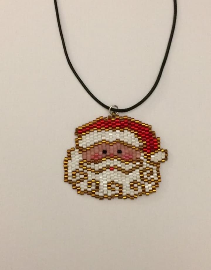Santa Claus face necklace 
