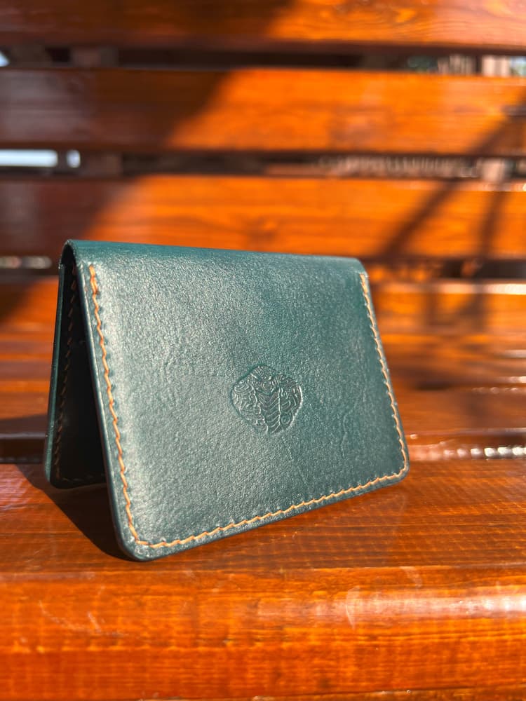 Hand-made Card Holder made of real leather