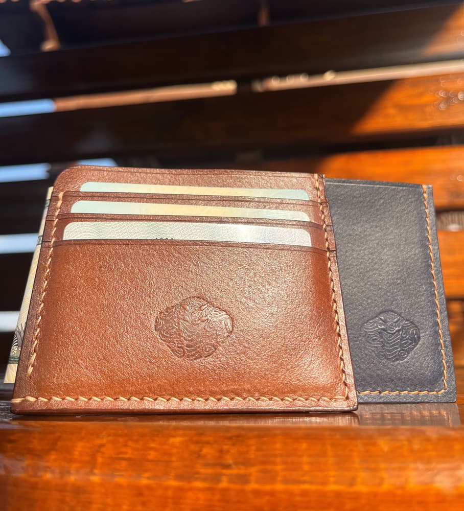 Hand-made Card Holder made of real leather