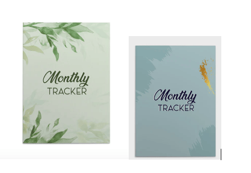 Gift bundle #2 ( the green and blue monthly trackers)