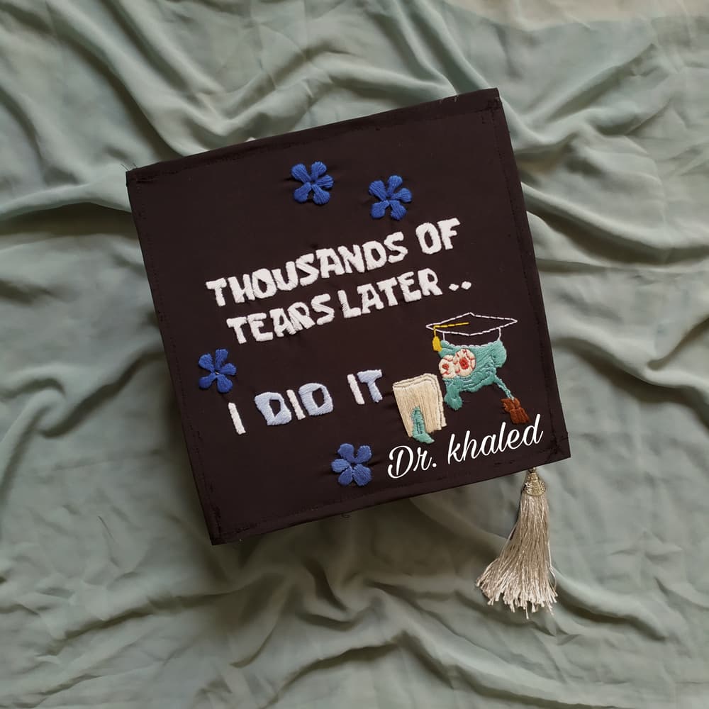 Squidward Tentacles graduation cap 