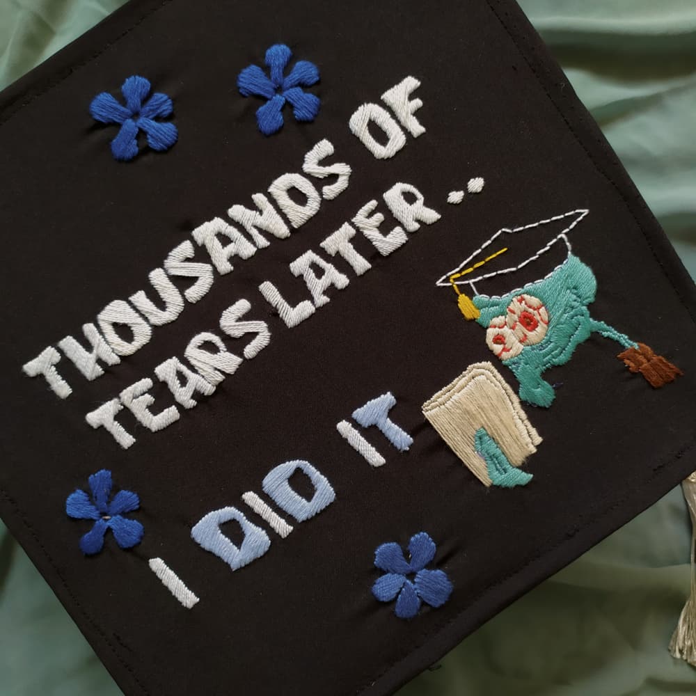 Squidward Tentacles graduation cap 