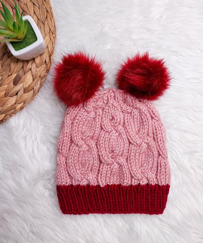 Hand-knitted hat 