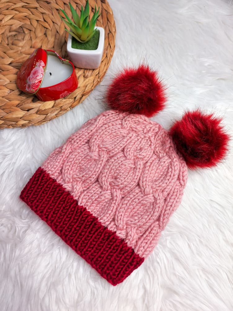 Hand-knitted hat 