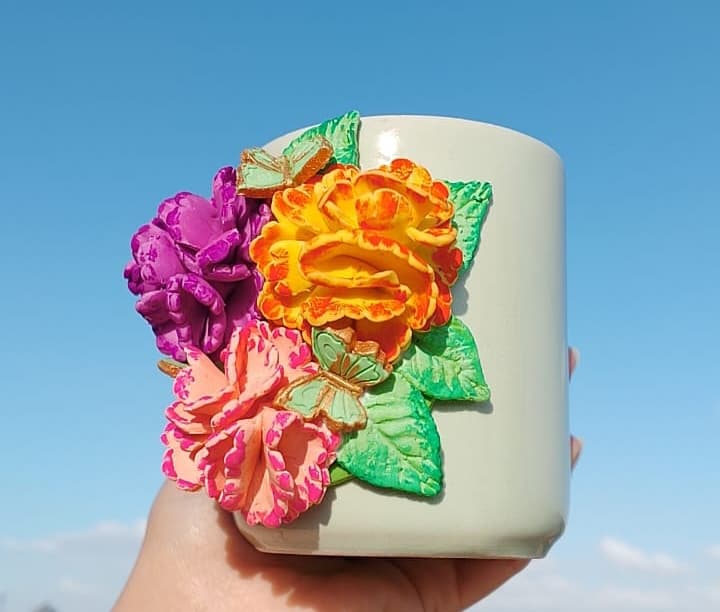 Carnation rose mug