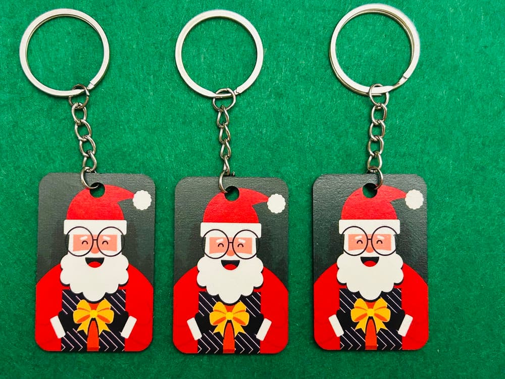 Santa Claus 3 Keychains Set