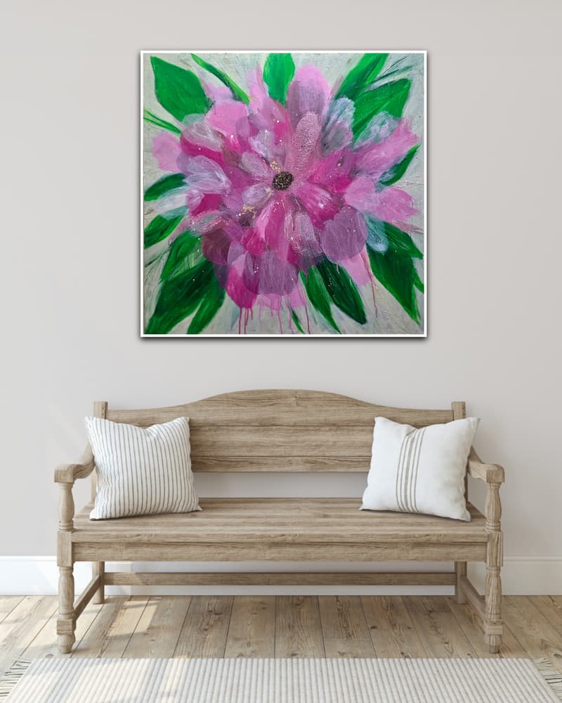 Floral abstract painting