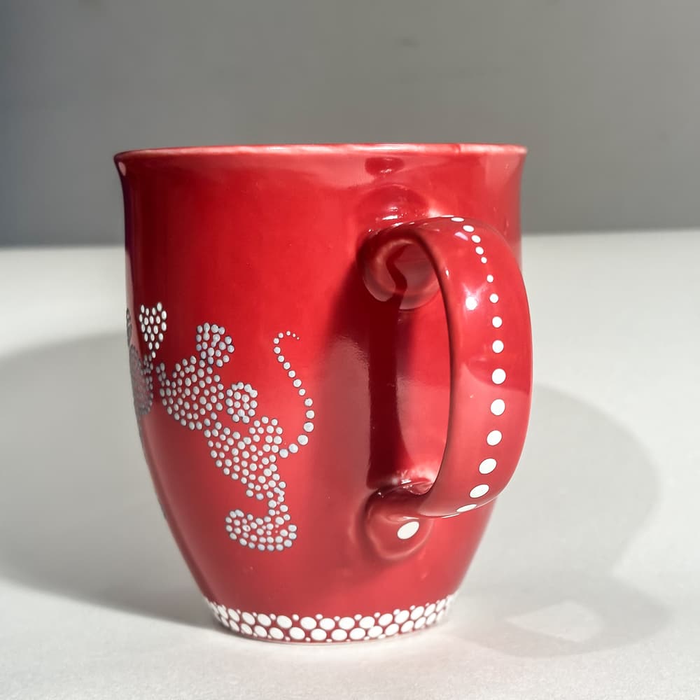 Mickey and Minnie mouse red mug