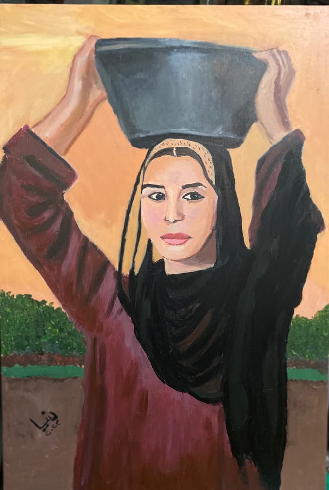 Egyptian woman Acrylic painting