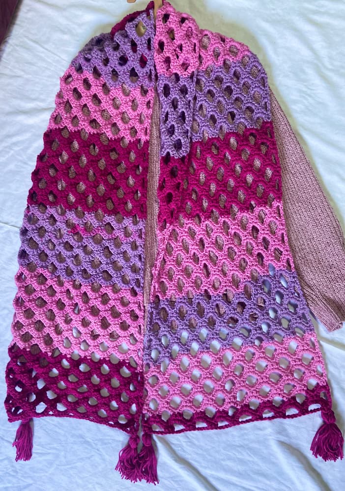 Colorful wool scarf 