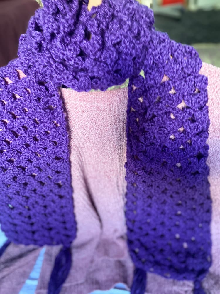 Purple scarf 