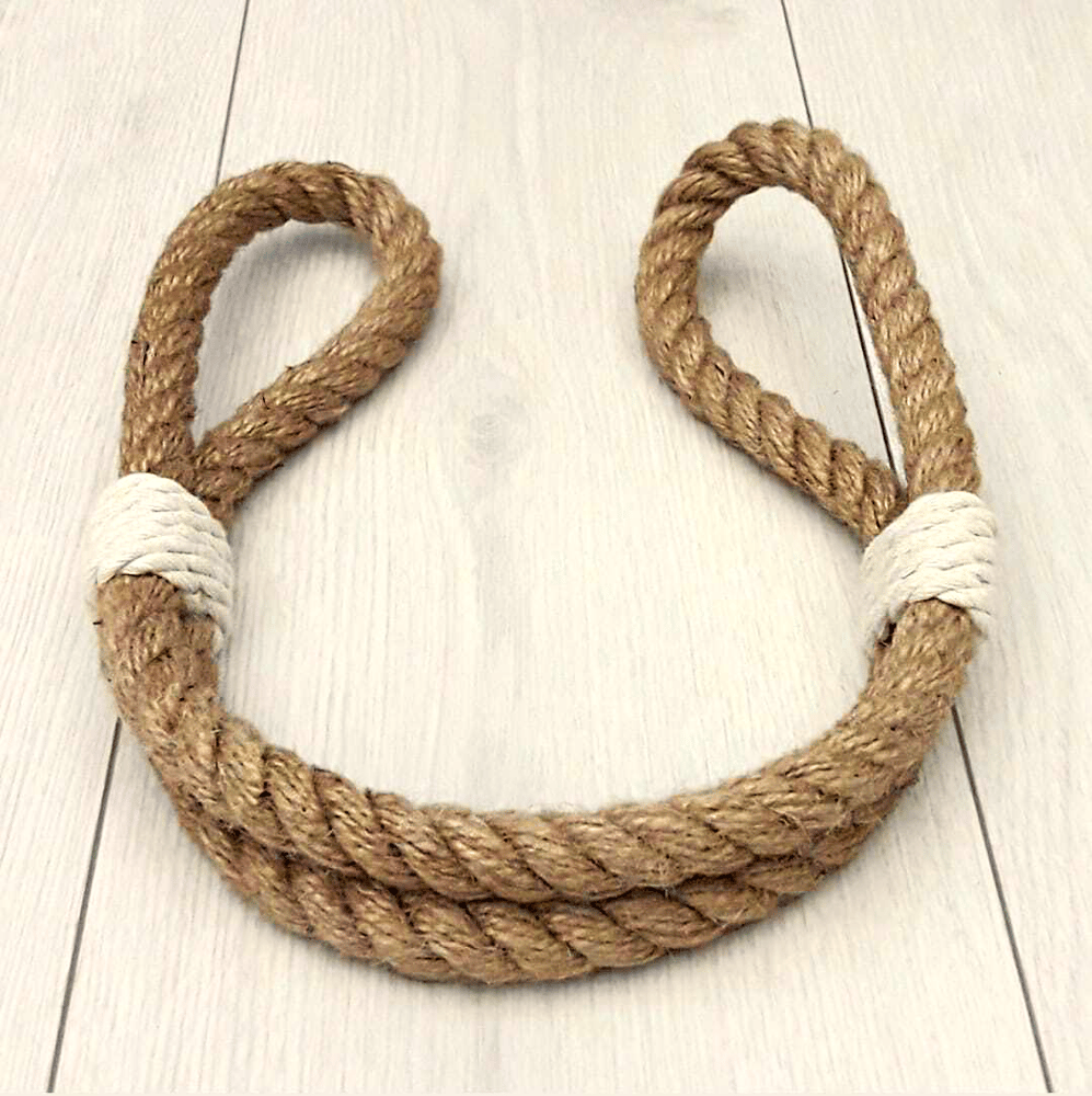 Jute Rope curtain tie back - Jute and Cotton Rope