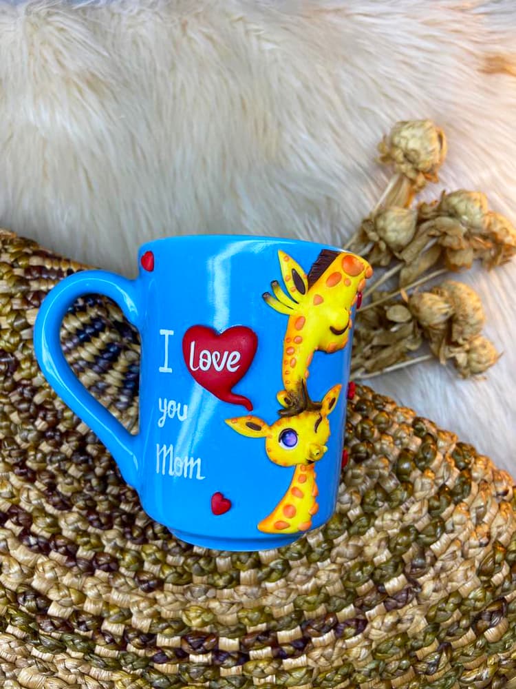 Mother Day Mug Giraffe - I LOVE YOU