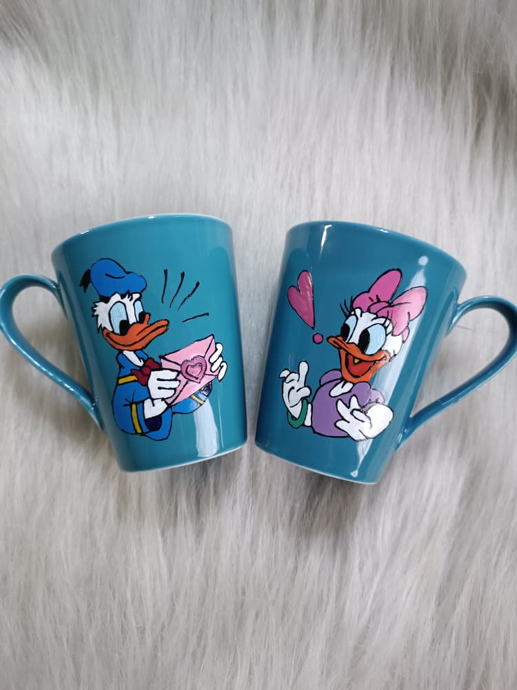 Couple mugs Donald and daizy 