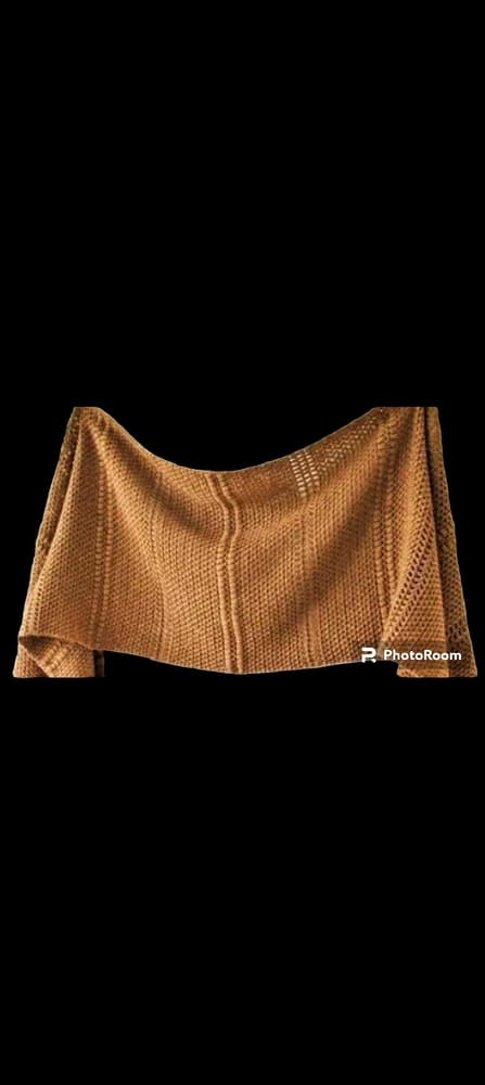 Handmade crochet shawl rectangular shape 
