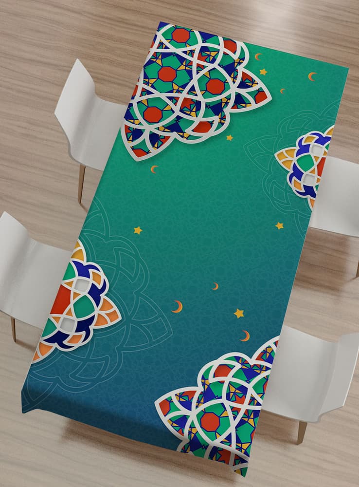 tablecloth ( green pattern)