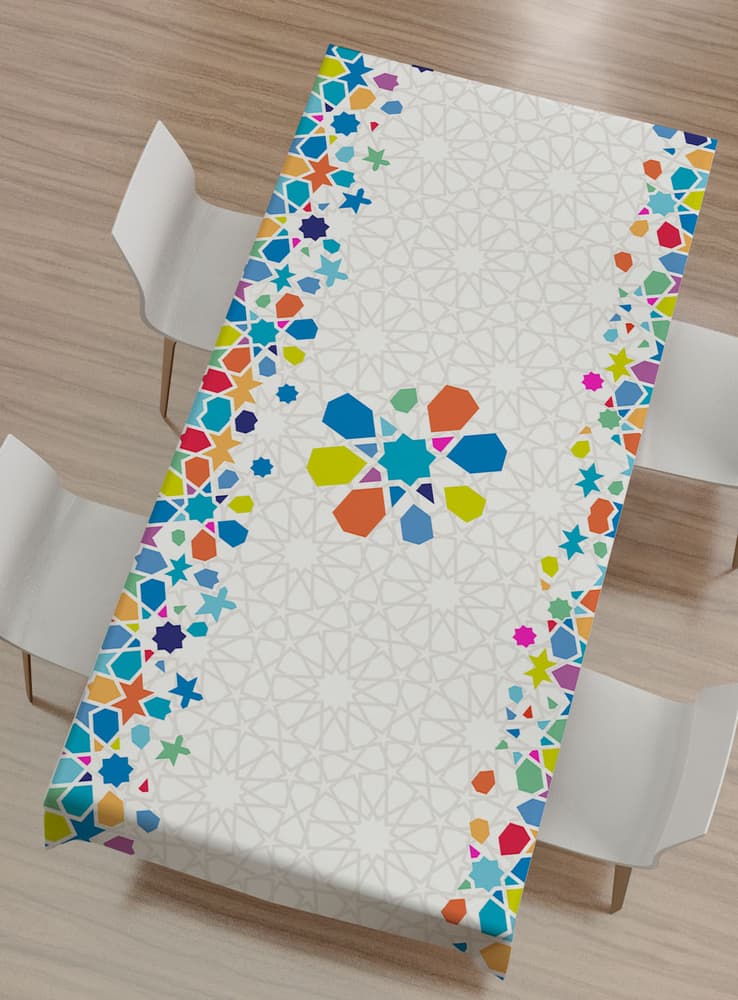 tablecloth (  colorful pattern)