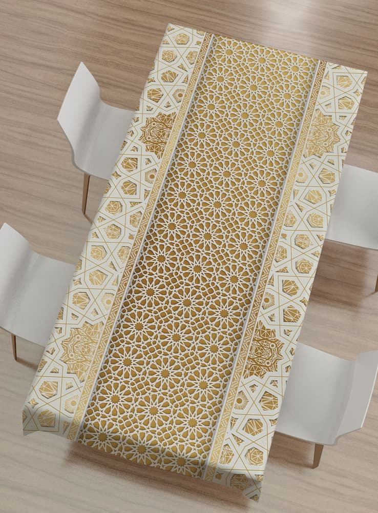 tablecloth ( gray & gold)