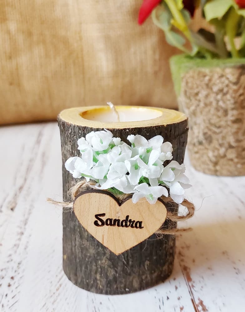 Personalized Scented Wooden Candle