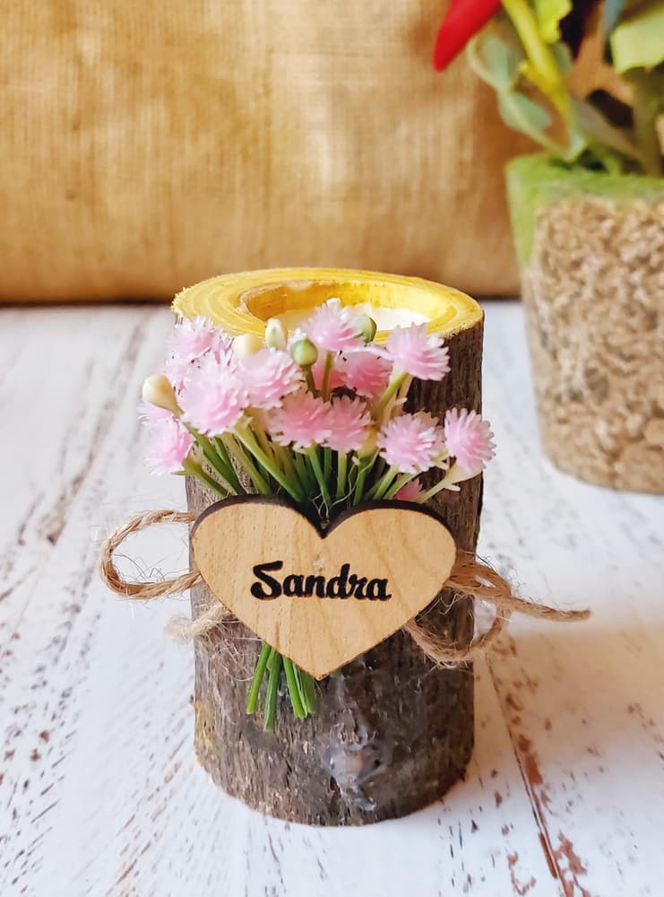 Personalized Scented Wooden Candle