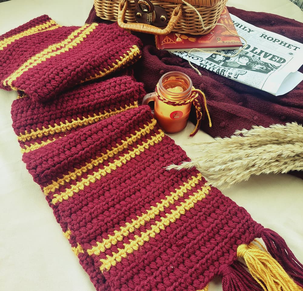 Harry potter crochet scarf