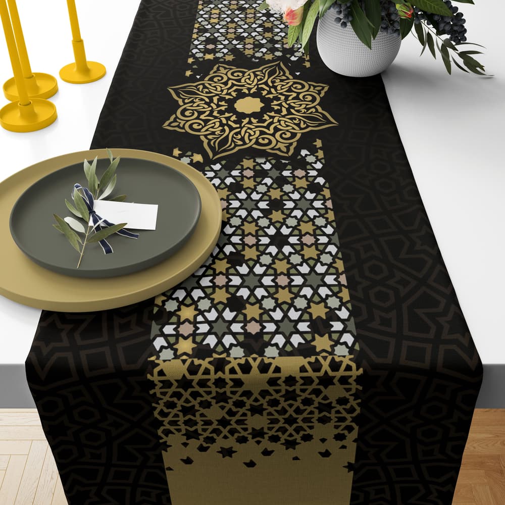 tablecloth (black & gold)
