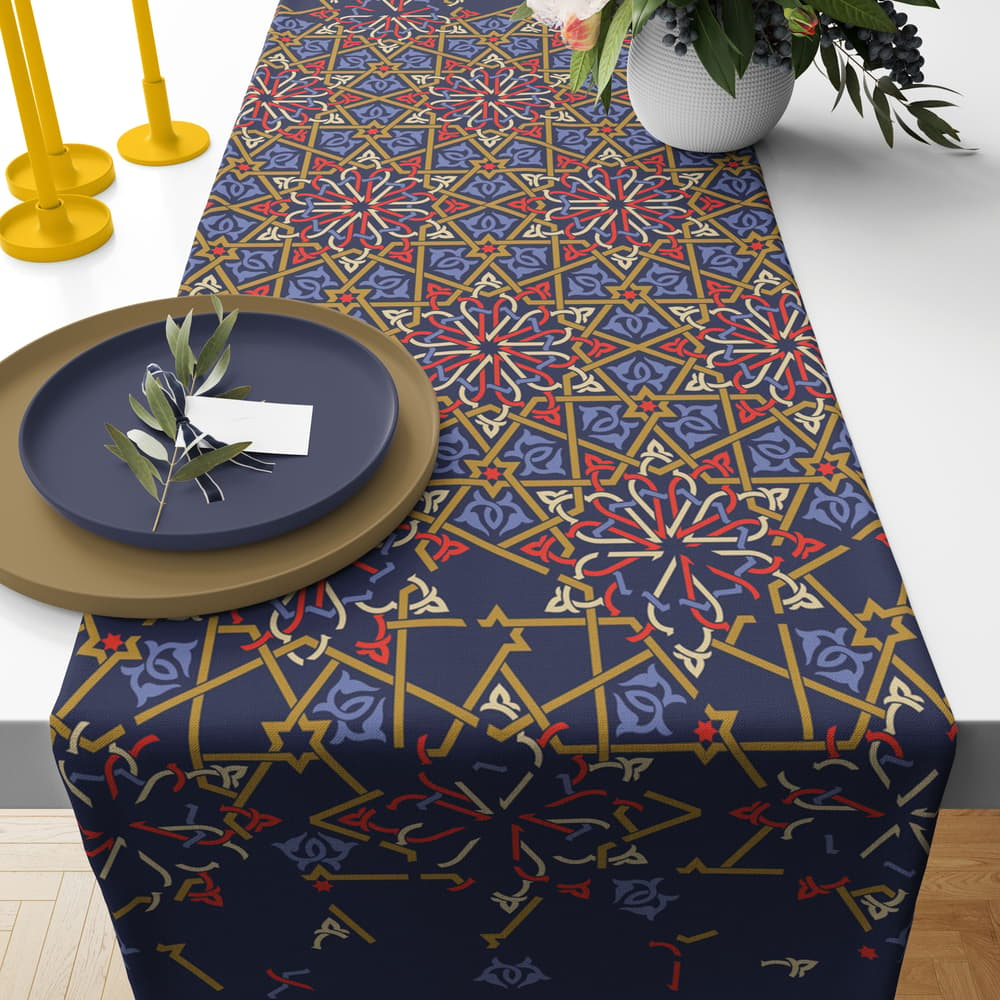 tablecloth ( blue Arabic )
