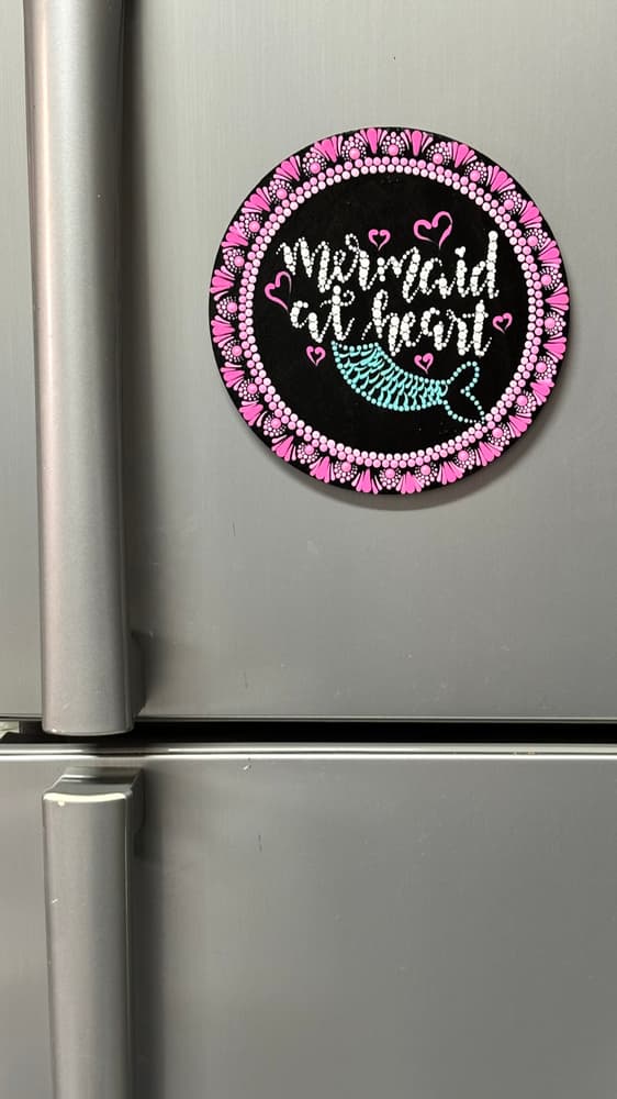 Mermaid at heart fridge magnet