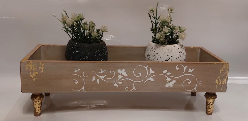  Decorative wooden tray 