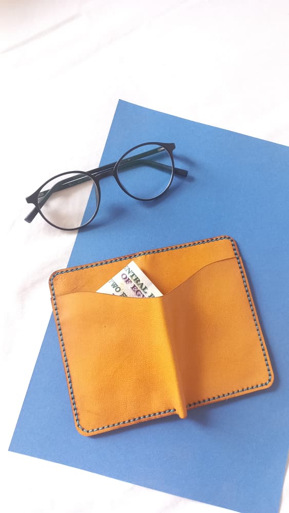 Yellow Wallet - Natural Leather 