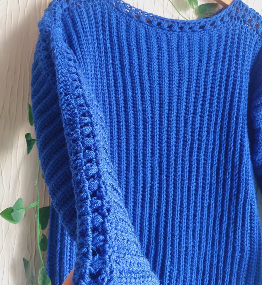 Blue crochet dress 