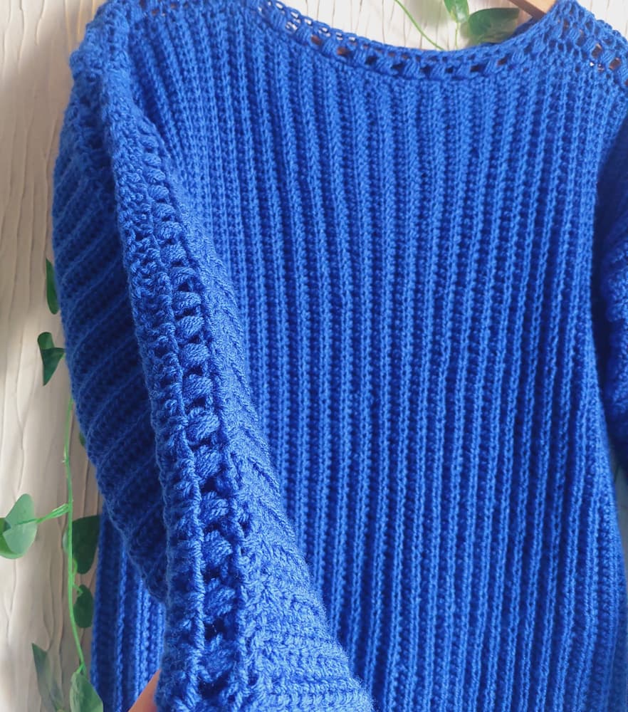Blue crochet dress 