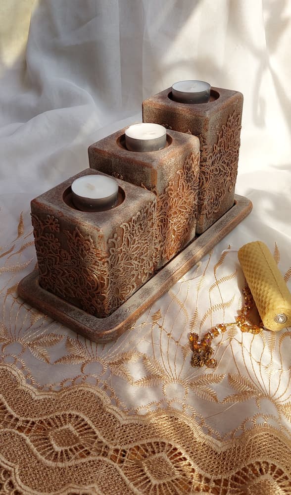 Wooden candles holders 