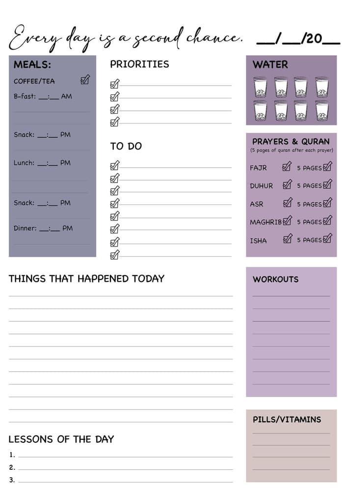 The pink daily tracker